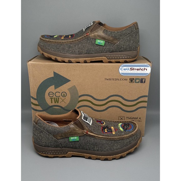 Twisted X EcoTWX VFW Slip On Driving Moc Shoes MXC0010‎ Men\'s Size 10.5 main image 4